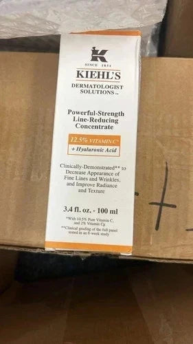 Kiehl’s Powerful Strength Vitamin C Serum 100ml 3.4oz Line Reducing New Sealed